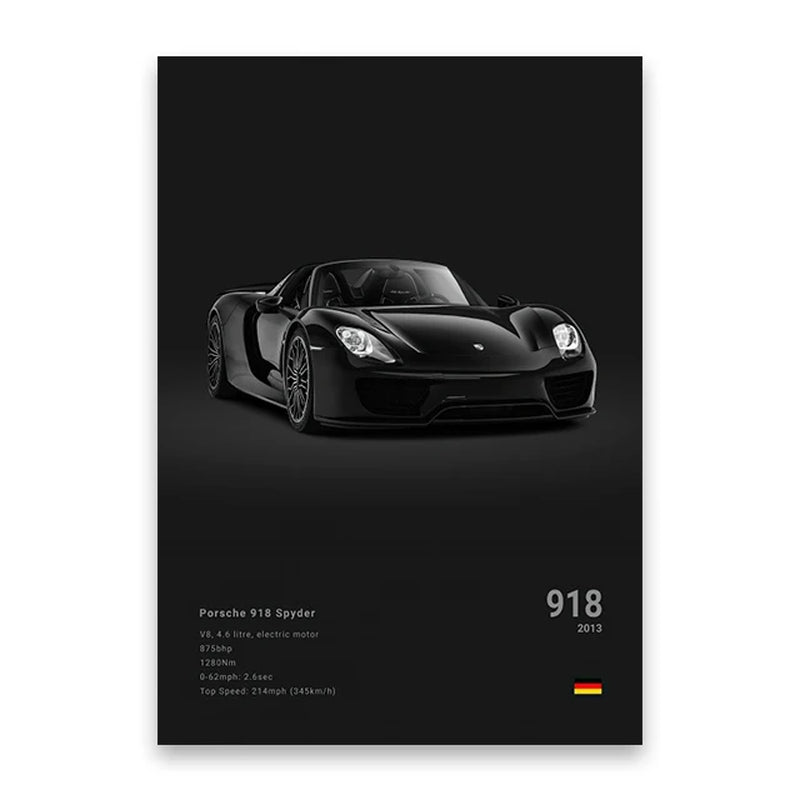 Coches Famosos M5 918 GT3, Lienzo, Arte De Pared, Póster Impreso G63 STO SLS, Mural Decorativo, Decoración Moderna Para El Hogar, Regalo De Cumpleaños Sin Marco
