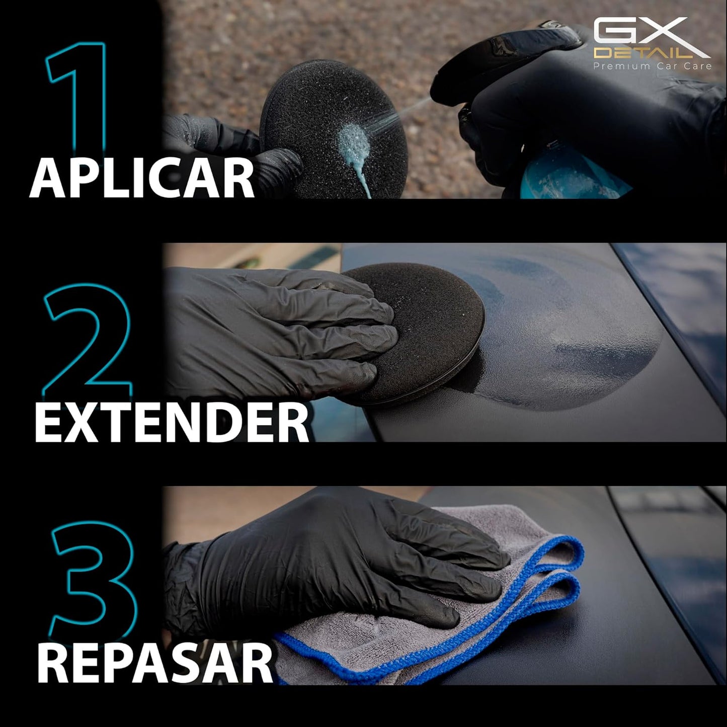 Gxdetail Recuperador De Plásticos Y Abrillantador Hidratador De Plástico Y Neumáticos Coche Y Moto 500Ml. – Recuperador De Gomas Viejas, Interior, Exterior, Ruedas.