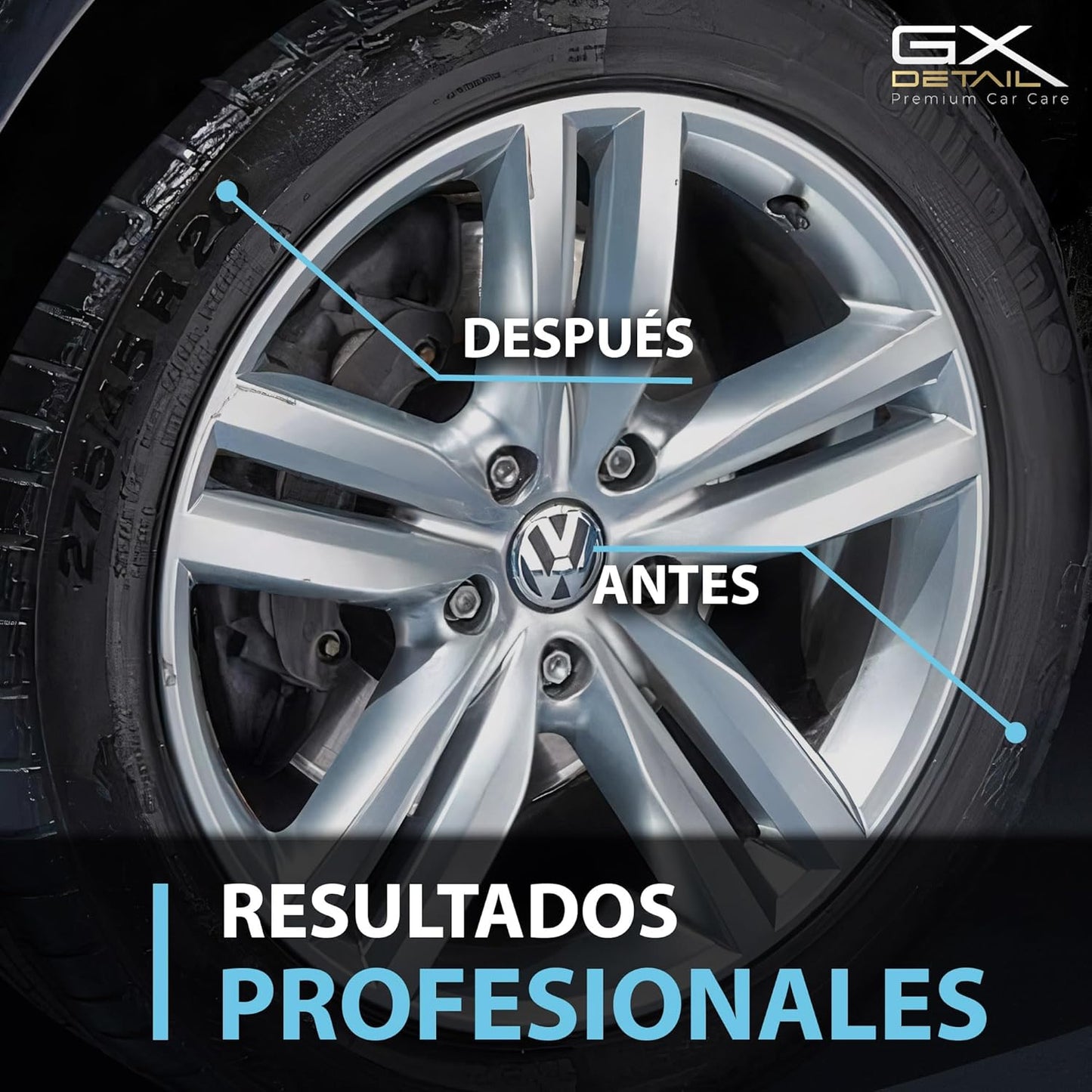 Gxdetail Recuperador De Plásticos Y Abrillantador Hidratador De Plástico Y Neumáticos Coche Y Moto 500Ml. – Recuperador De Gomas Viejas, Interior, Exterior, Ruedas.
