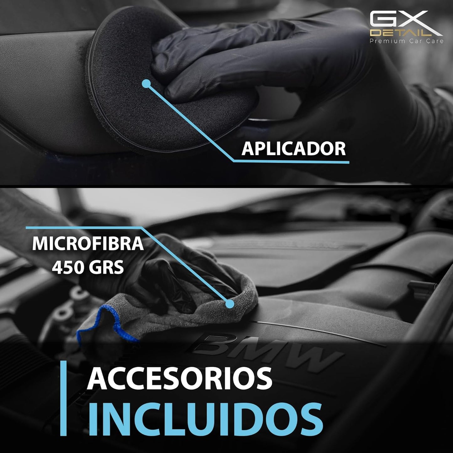 Gxdetail Recuperador De Plásticos Y Abrillantador Hidratador De Plástico Y Neumáticos Coche Y Moto 500Ml. – Recuperador De Gomas Viejas, Interior, Exterior, Ruedas.