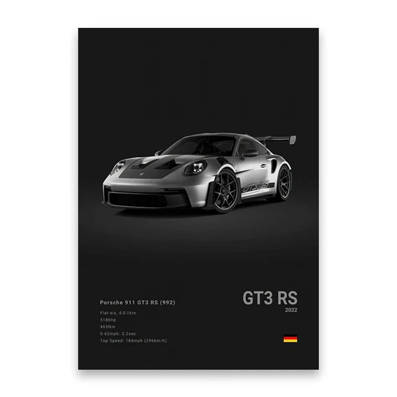 Coches Famosos M5 918 GT3, Lienzo, Arte De Pared, Póster Impreso G63 STO SLS, Mural Decorativo, Decoración Moderna Para El Hogar, Regalo De Cumpleaños Sin Marco