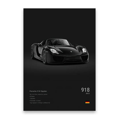 Coches Famosos M5 918 GT3, Lienzo, Arte De Pared, Póster Impreso G63 STO SLS, Mural Decorativo, Decoración Moderna Para El Hogar, Regalo De Cumpleaños Sin Marco