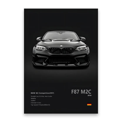 Coches Famosos M5 918 GT3, Lienzo, Arte De Pared, Póster Impreso G63 STO SLS, Mural Decorativo, Decoración Moderna Para El Hogar, Regalo De Cumpleaños Sin Marco