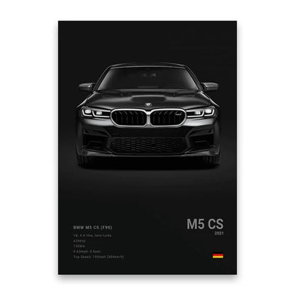 Coches Famosos M5 918 GT3, Lienzo, Arte De Pared, Póster Impreso G63 STO SLS, Mural Decorativo, Decoración Moderna Para El Hogar, Regalo De Cumpleaños Sin Marco