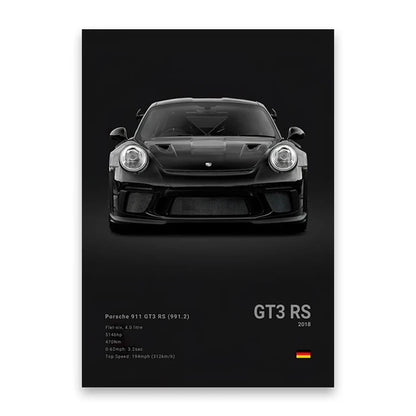 Coches Famosos M5 918 GT3, Lienzo, Arte De Pared, Póster Impreso G63 STO SLS, Mural Decorativo, Decoración Moderna Para El Hogar, Regalo De Cumpleaños Sin Marco