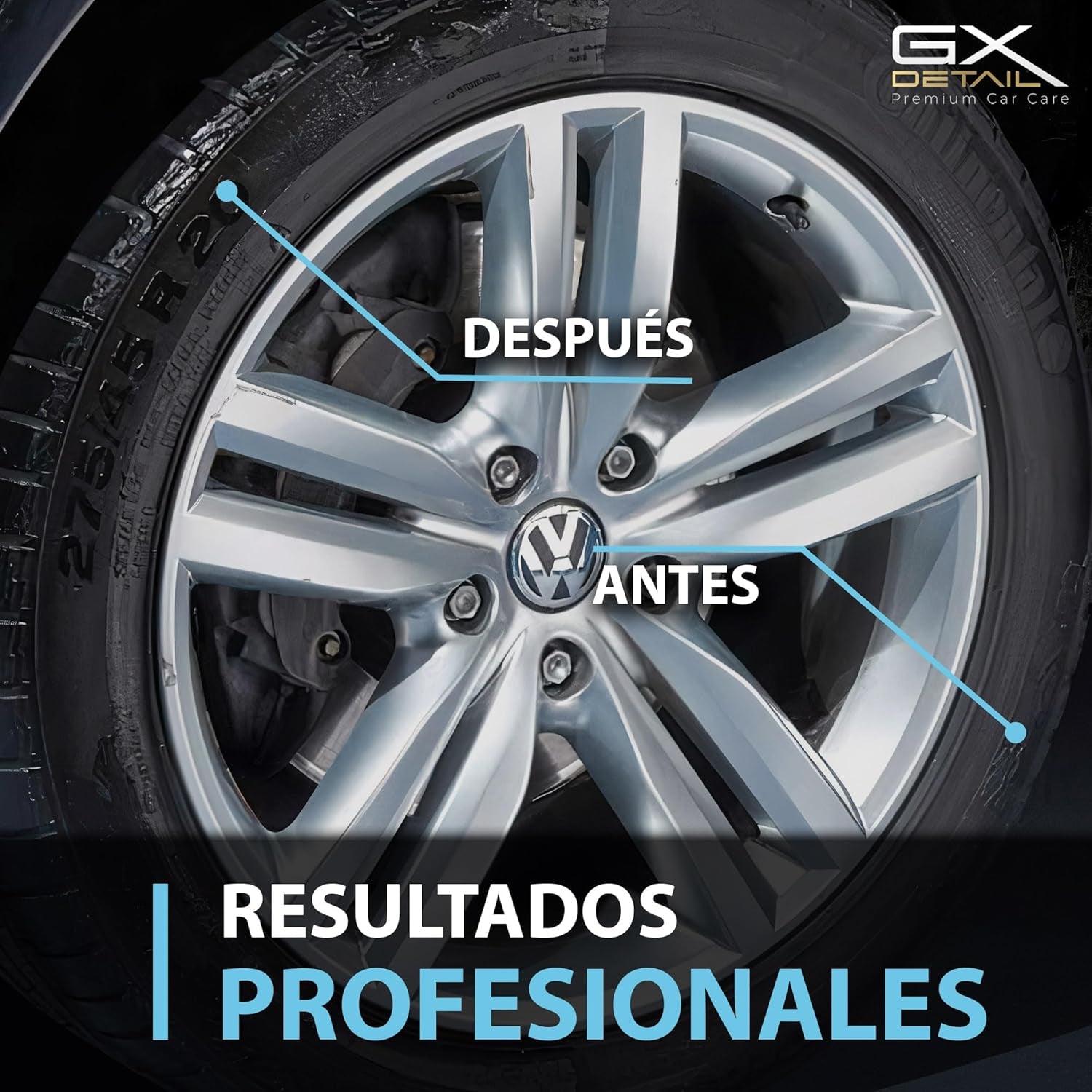 Gxdetail Recuperador De Plásticos Y Abrillantador Hidratador De Plástico Y Neumáticos Coche Y Moto 500Ml. – Recuperador De Gomas Viejas, Interior, Exterior, Ruedas.