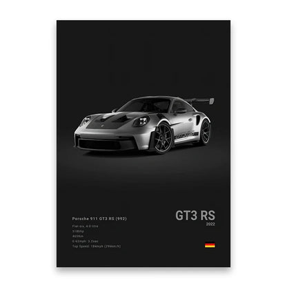 Coches Famosos M5 918 GT3, Lienzo, Arte De Pared, Póster Impreso G63 STO SLS, Mural Decorativo, Decoración Moderna Para El Hogar, Regalo De Cumpleaños Sin Marco